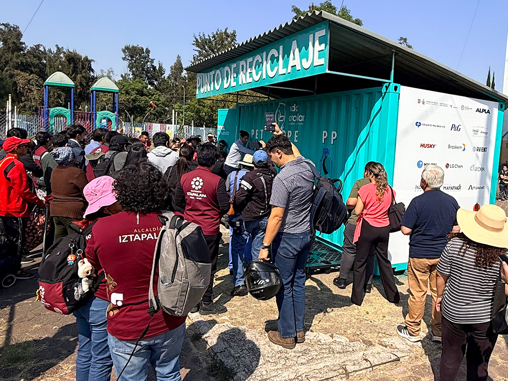 Circular economy with recycling infrastructure.